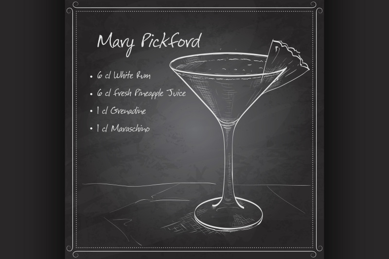 cocktail-mary-pickford-on-black-board