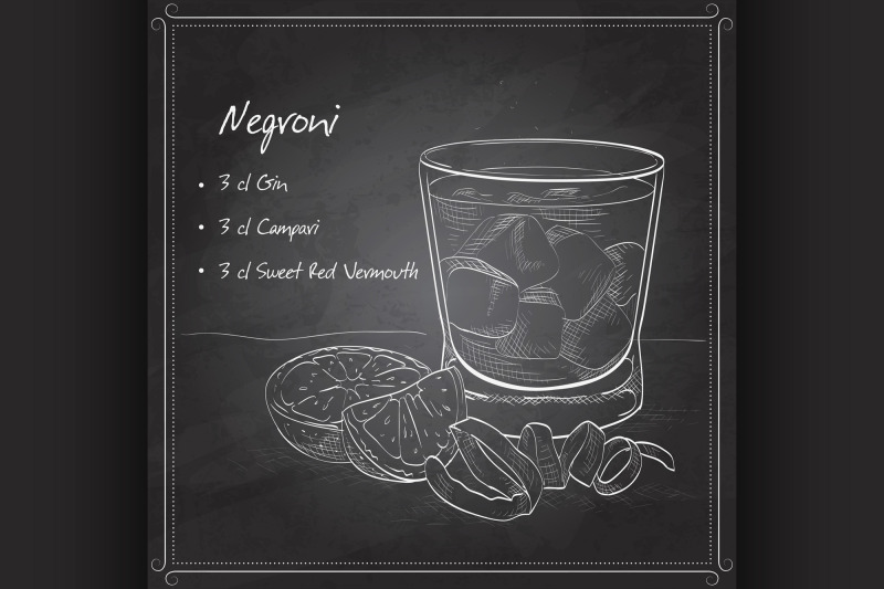negroni-alcoholic-cocktail-on-black-board