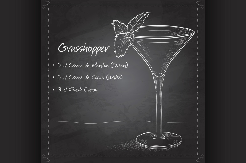 grasshopper-alcoholic-cocktail-on-black-board