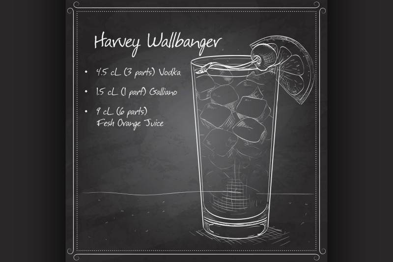 cocktail-harvey-wallbanger-on-black-board