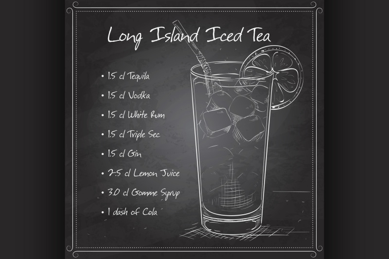 cocktail-long-island-iced-tea-on-black-board