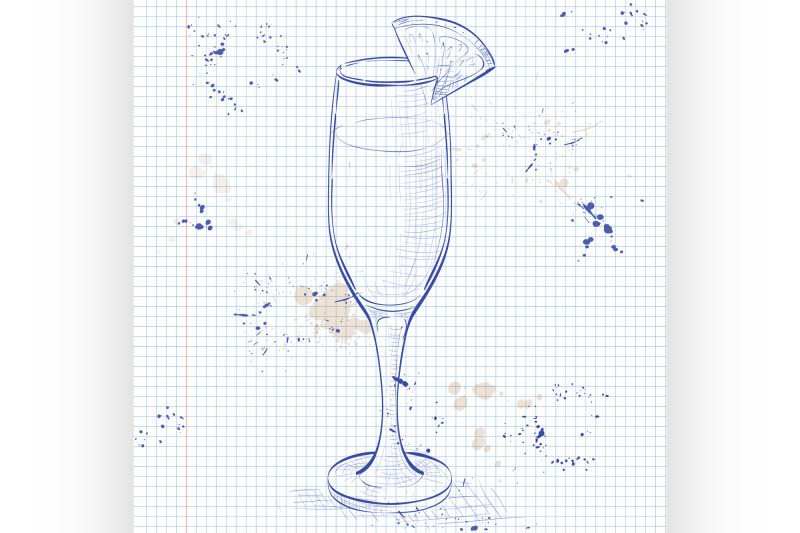 cocktail-alcohol-mimosa-on-a-notebook-page