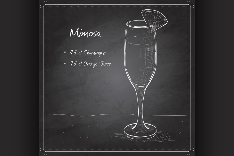 cocktail-alcohol-mimosa-on-black-board