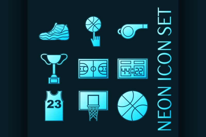 set-of-basketball-blue-glowing-neon-icons