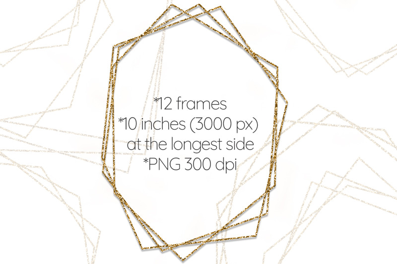 gold-glitter-frame-clipart-invitation-decor-polygonal-frames