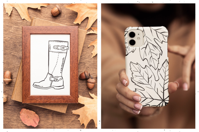 birds-leaves-and-boots-illustrations