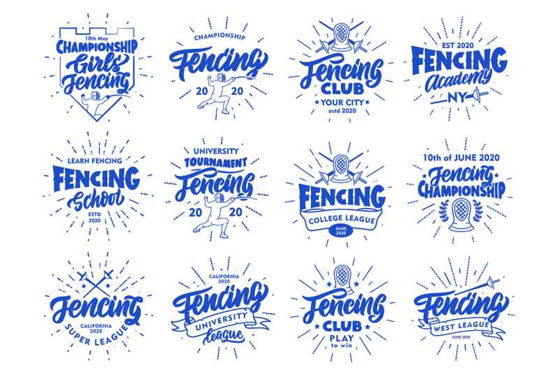 set-of-fencing-logos
