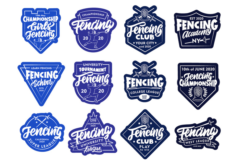 set-of-fencing-logos