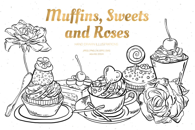 muffins-sweets-and-roses-illustrations