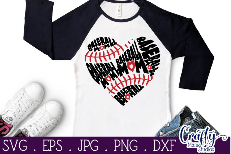 Baseball Mom Svg, Heart Svg, Baseball Svg By Crafty Mama ...