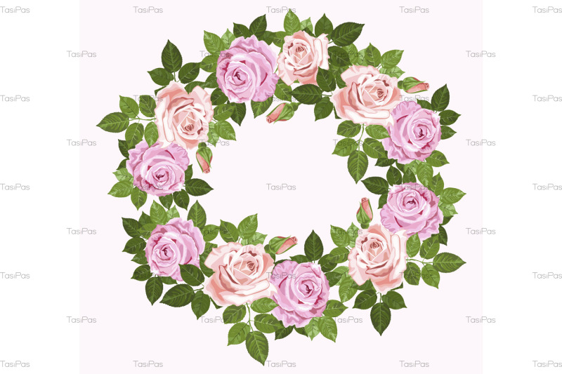 vector-wedding-invitations-with-pink-and-beige-roses-wreath