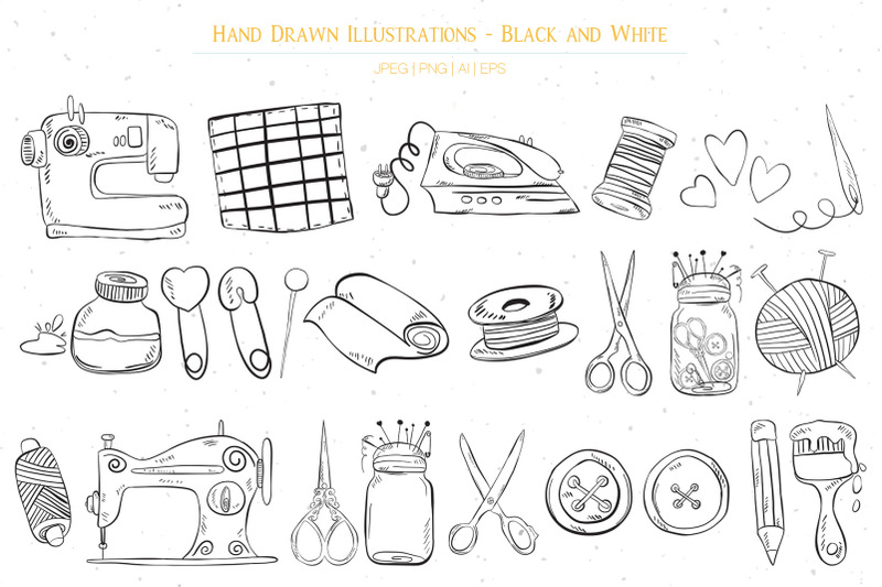 sewing-art-and-craft-tools-illustrations