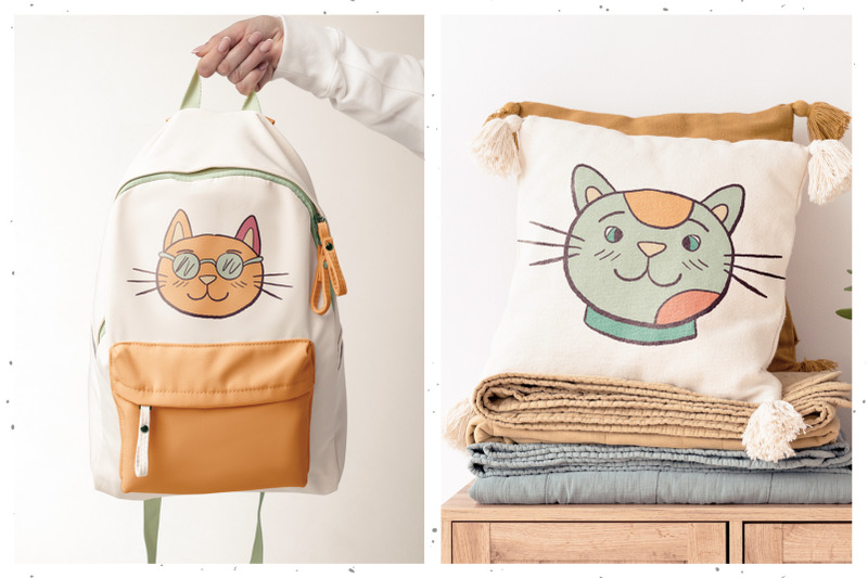 hand-drawn-smiling-cats-illustrations