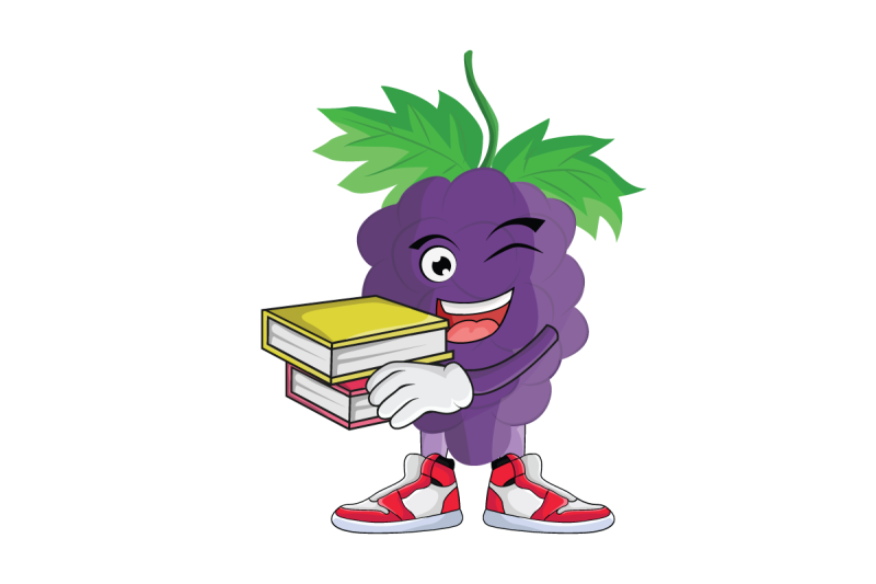 grape-with-books-fruit-cartoon-character