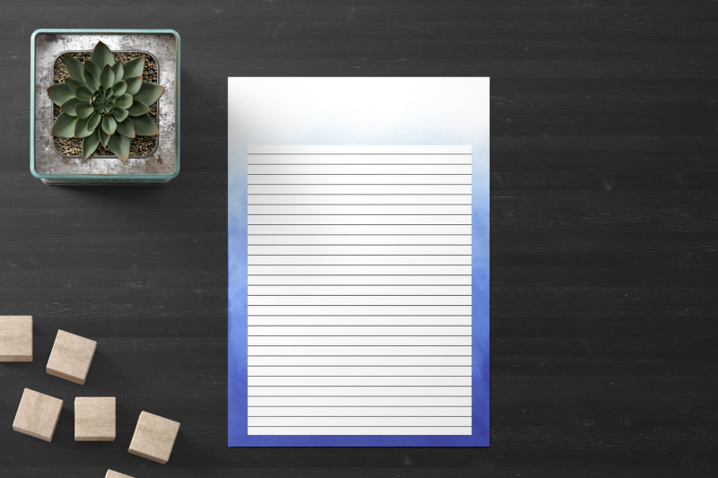 blue-watercolor-stationery-lined-digital-note-paper