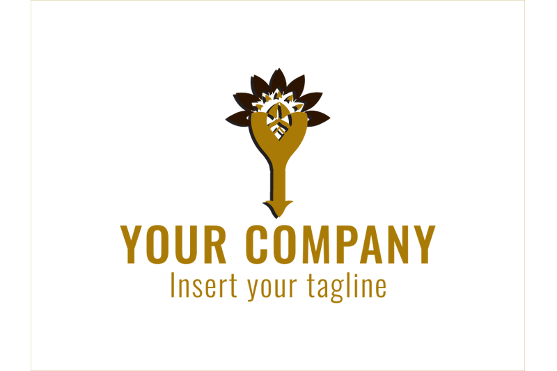 logo-gold-mascot-with-spring-leaves