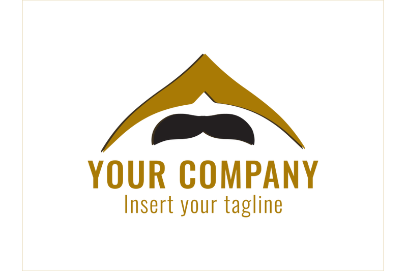 logo-gold-black-mustache-style