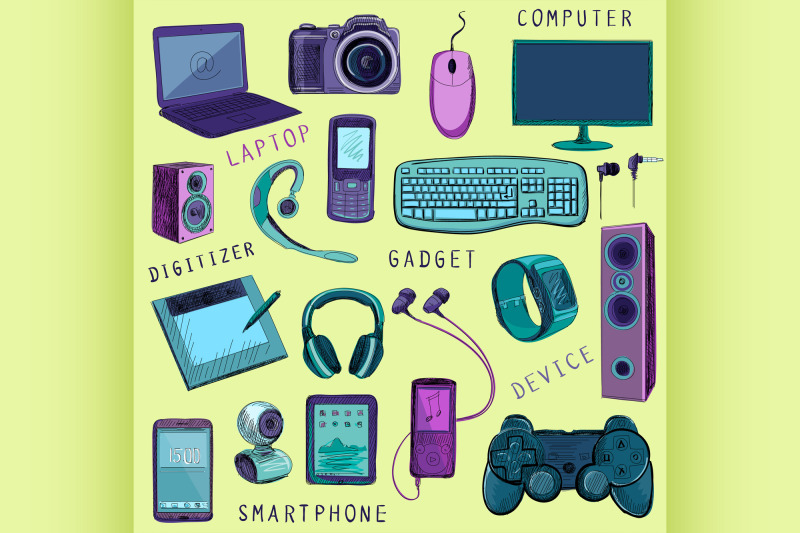 set-of-hand-drawn-gadget-icons