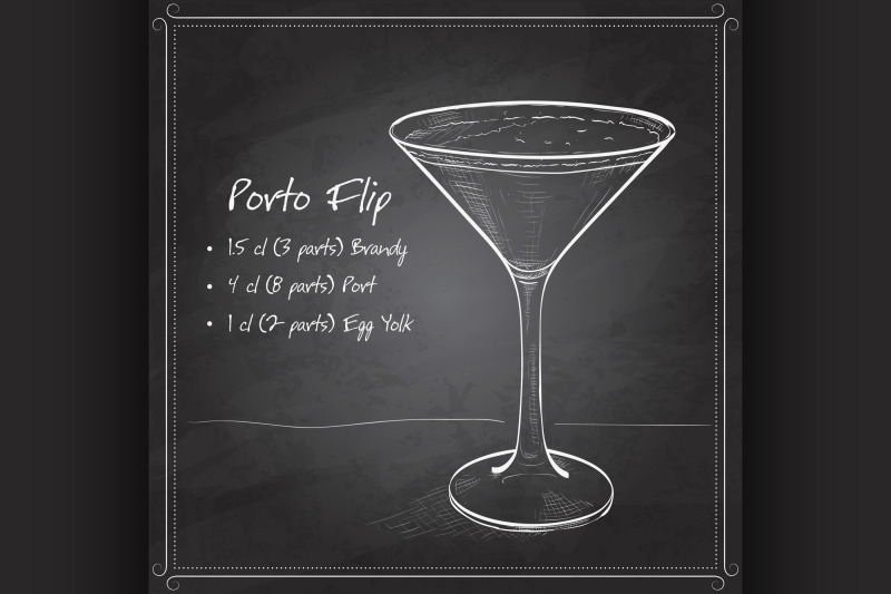 porto-flip-cocktail-on-black-board