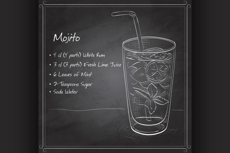 mojito-fresh-cocktail-on-black-board