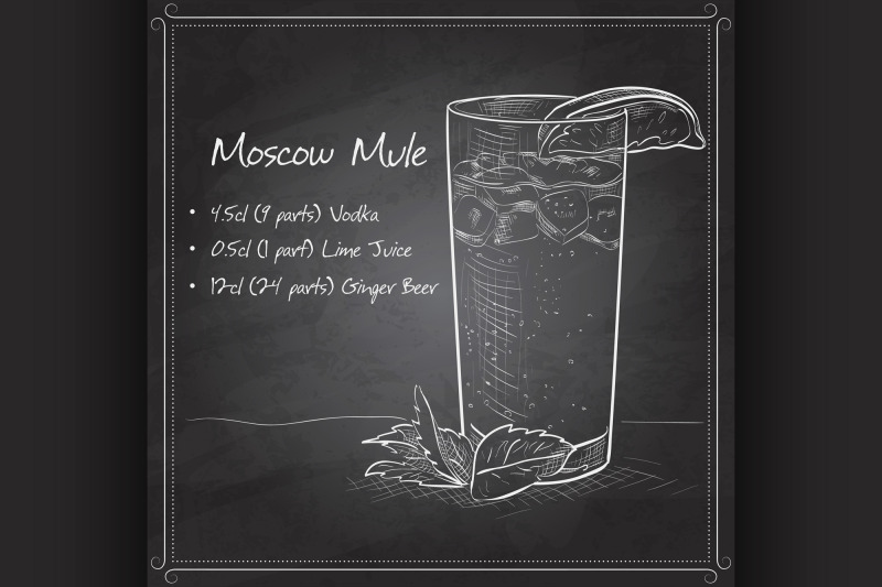 cocktail-moscow-mule-on-black-board