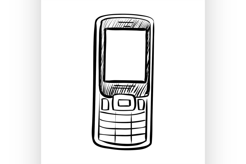 hand-drawn-sketch-of-doodle-phone