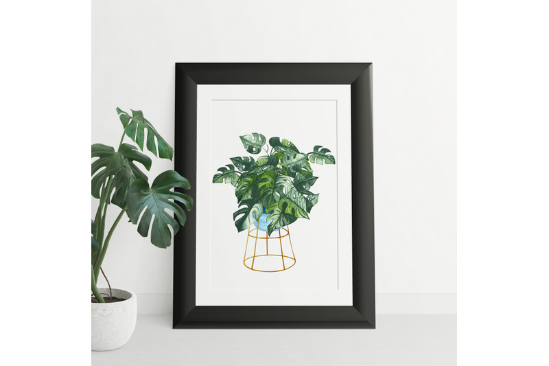 house-plants-watercolor-clip-art