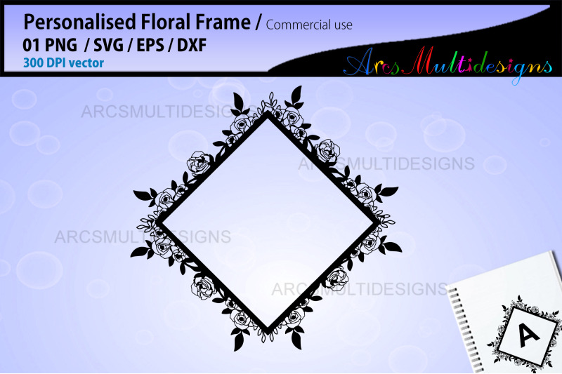 floral-frames-svg-template