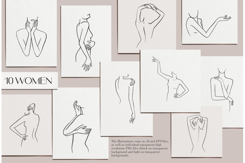 she-amp-he-nude-line-art-collection