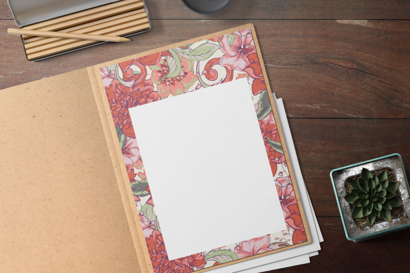 floral-printable-stationery-lined-digital-note-paper