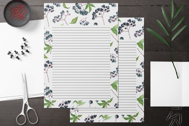 floral-printable-stationery-lined-digital-note-paper