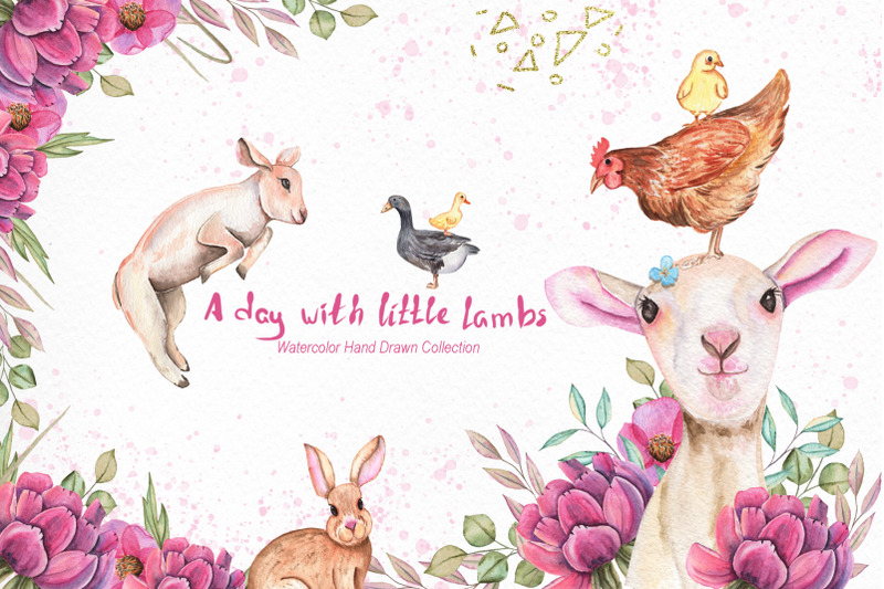 watercolor-day-with-little-lambs