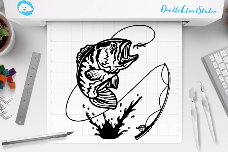 Download Bass Cricut Fishing Svg