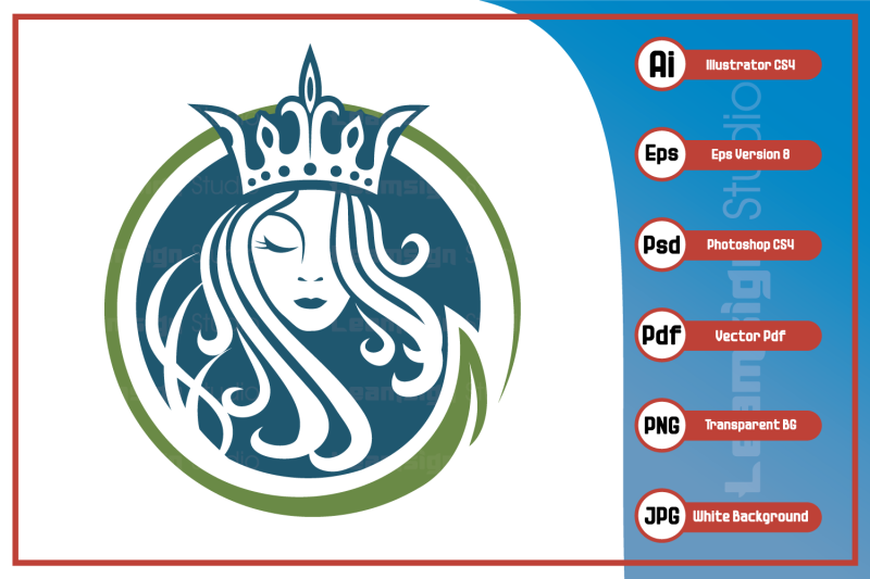 queen-character-logo-vector