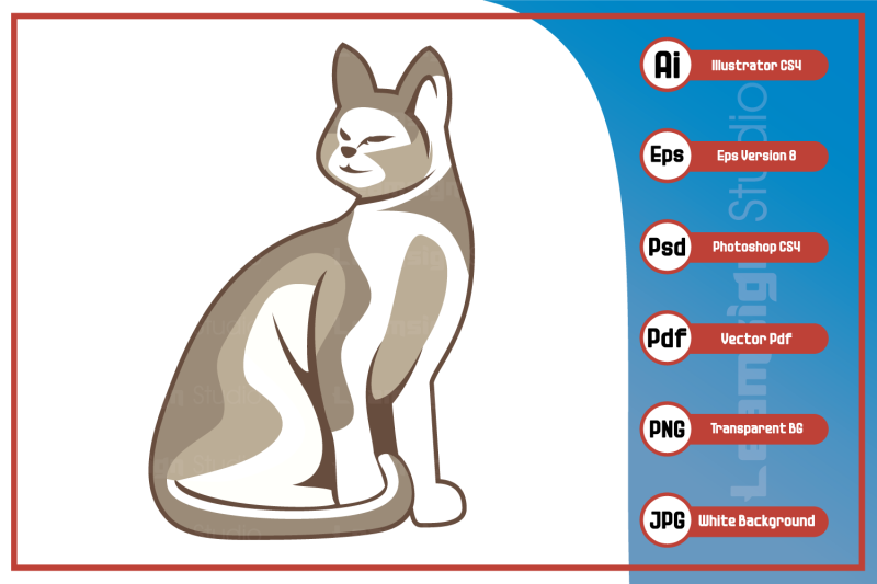 mascot-illustration-sitting-cat