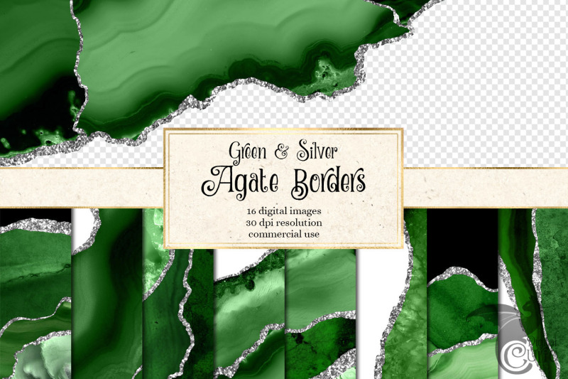 green-and-silver-agate-borders