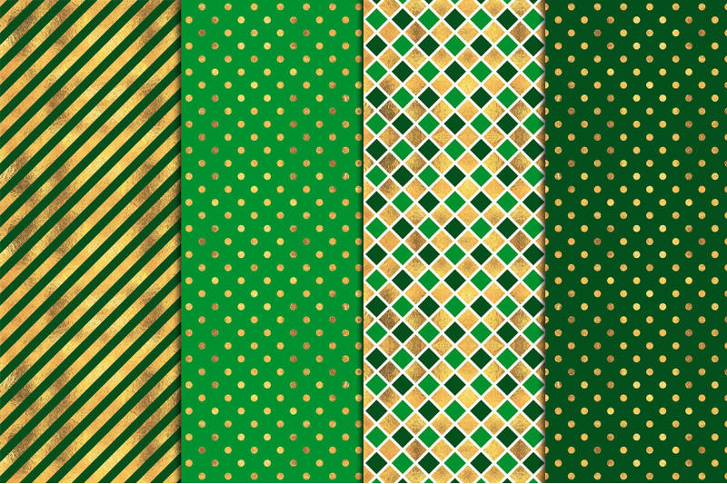 green-amp-gold-digital-papers