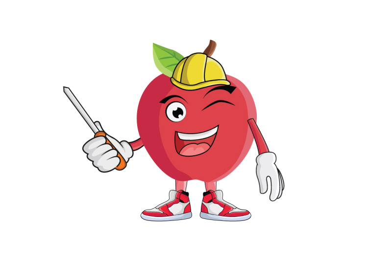 apple-construction-worker-fruit-cartoon-character