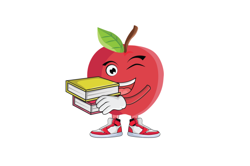 apple-with-books-fruit-cartoon-character