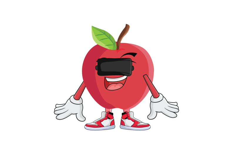 apple-vr-fruit-cartoon-character