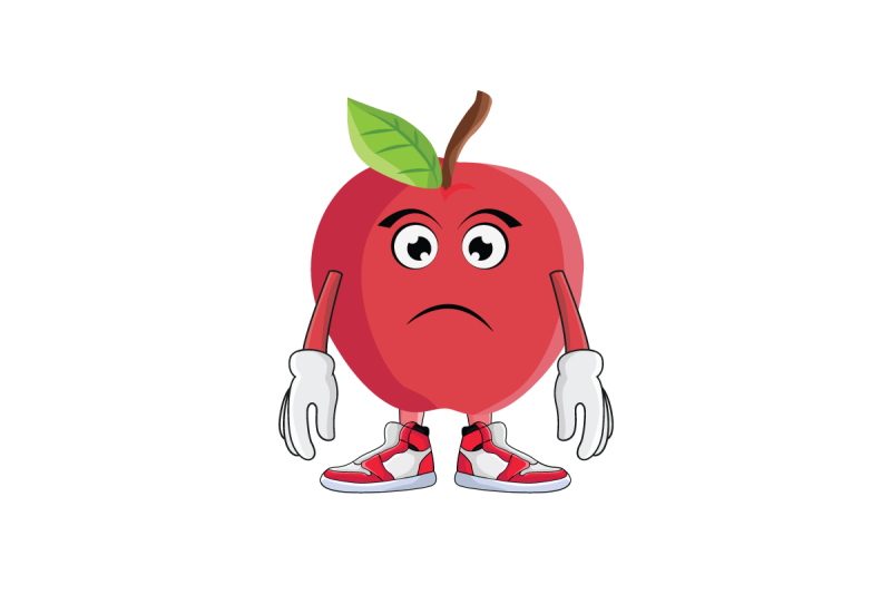 apple-sad-frowning-fruit-cartoon-character