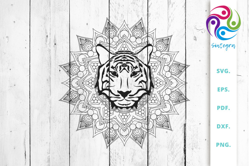 mandala-with-tiger-head-svg-cut-file