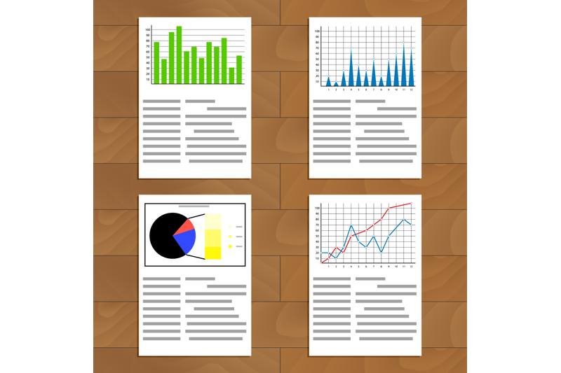 set-of-documents-with-graphics-and-charts