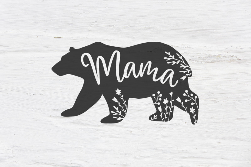 Mama bear , Floral bear SVG, EPS, PNG, DXF By Tabita's shop | TheHungryJPEG