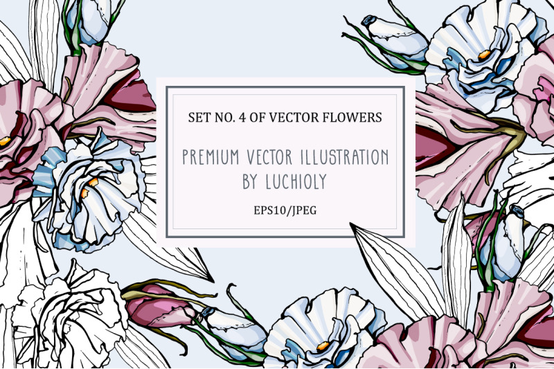 set-no-4-of-vector-flowers