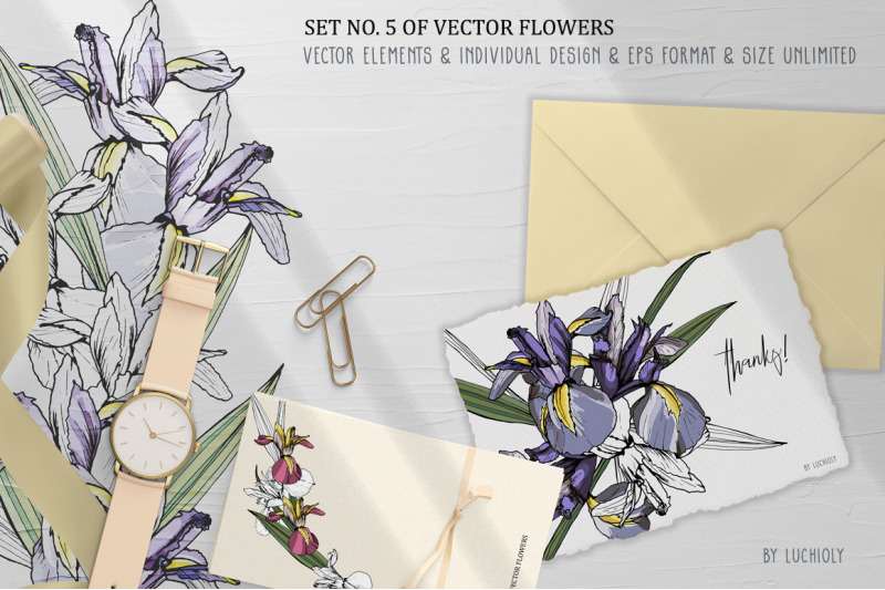 set-no-5-of-vector-flowers