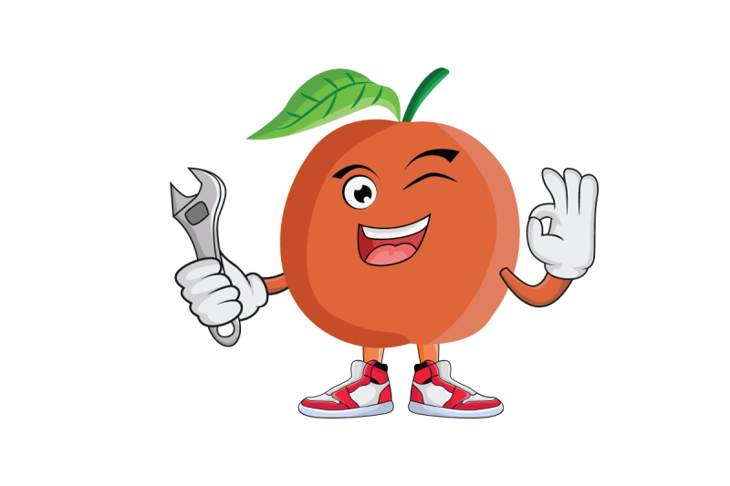 apricot-mechanic-fruit-cartoon-character