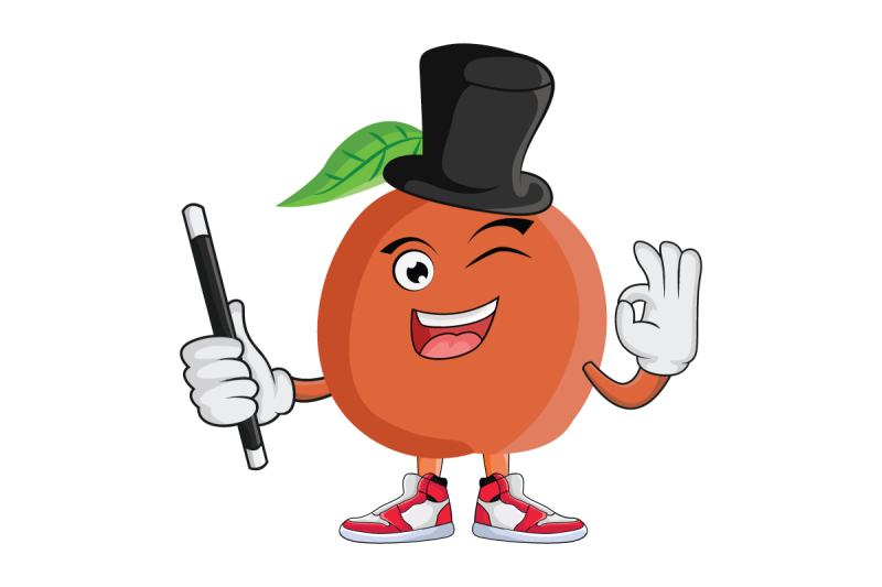 apricot-magician-fruit-cartoon-character