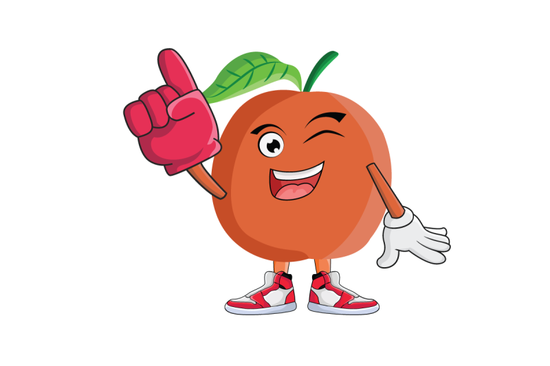 apricot-supporter-fruit-cartoon-character