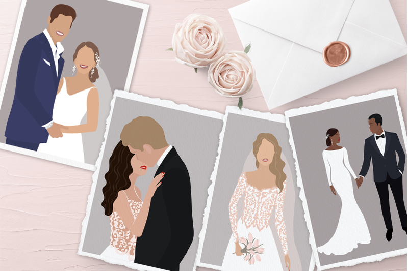wedding-sweet-couples-illustration-set
